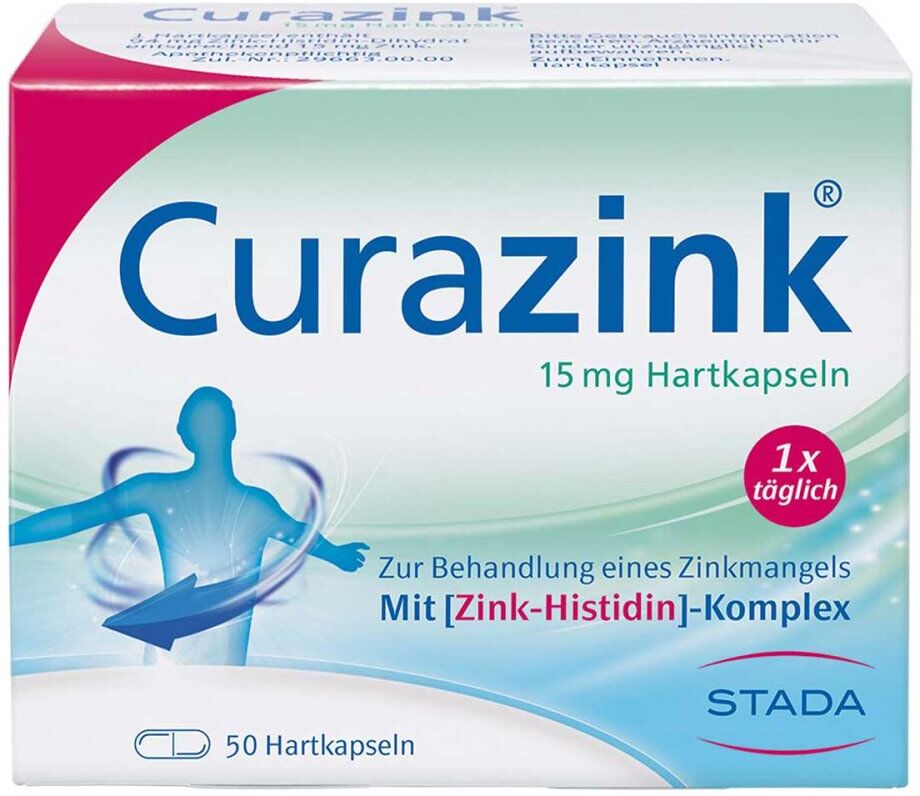 Curazink 15 mg Hartkapseln gegen Zinkmangel 50stk