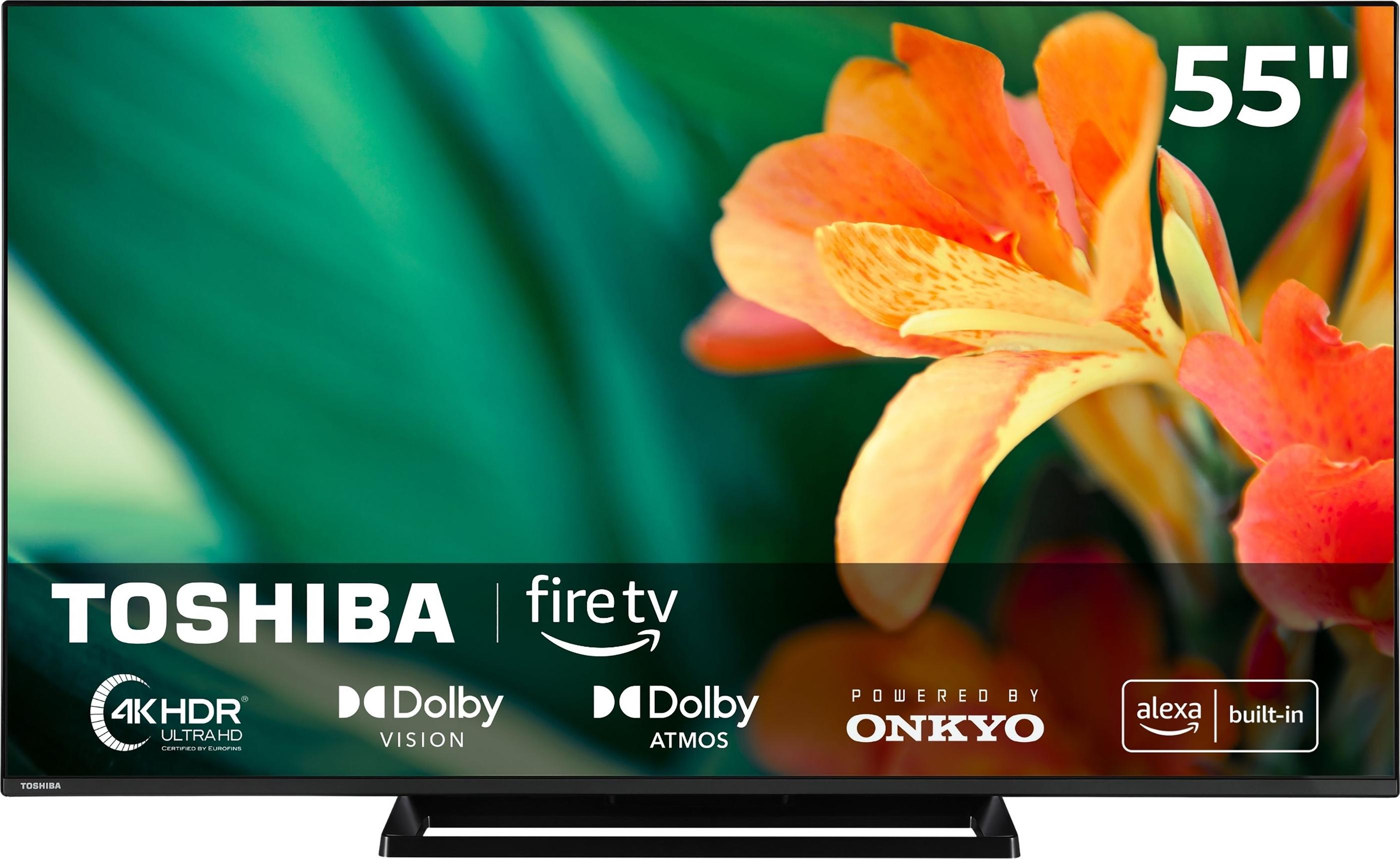 Toshiba 55UF3F63DAR Fernseher 55 Zoll Smart TV, Fire TV, 4K UHD, Dolby Vision HDR & Dolby Atmos, Sound by Onkyo