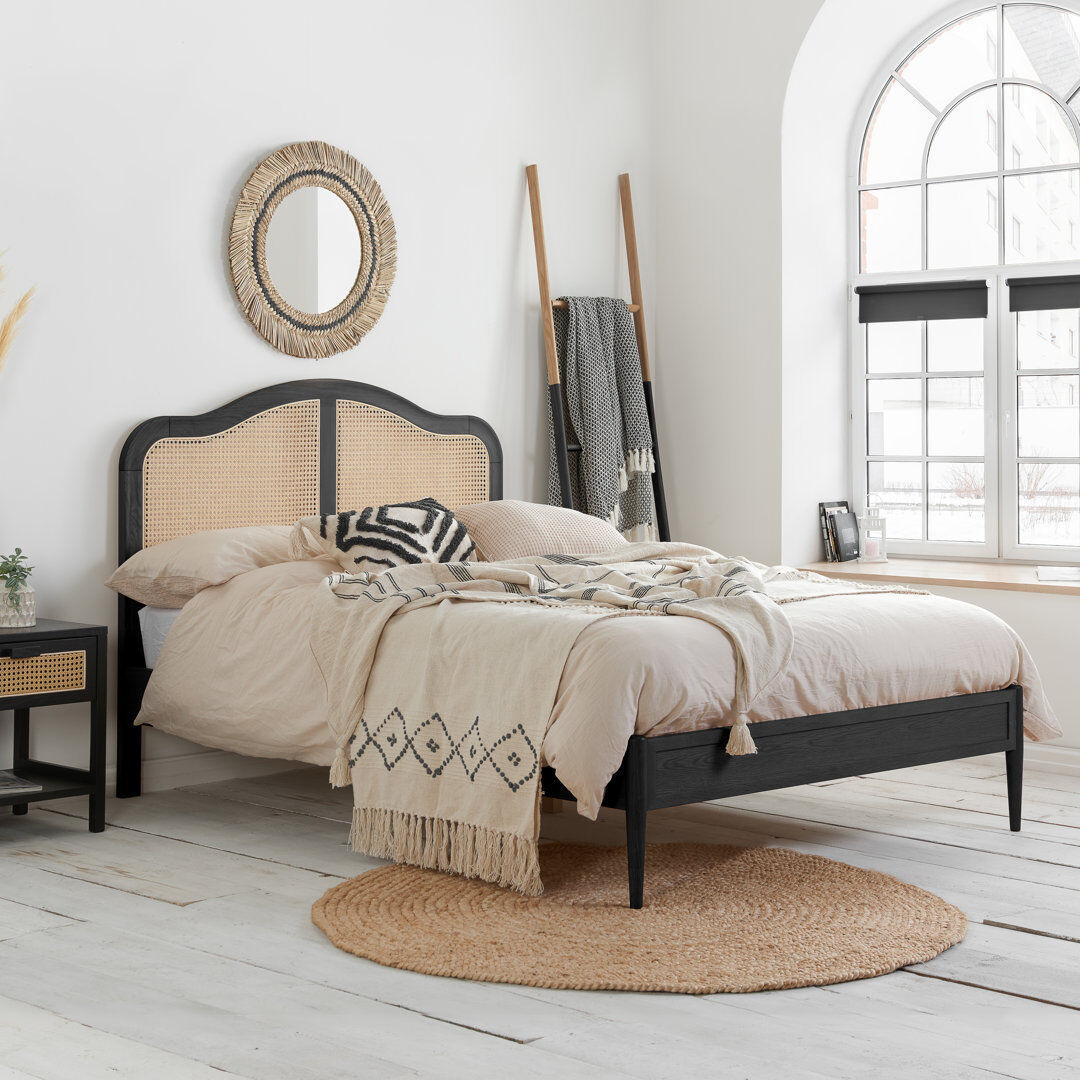 Bay Isle Home Algin Bed Frame Black Double (4'6)