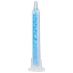 Quadro-Mischdüse A | Quadro-Mischdüse passend für Epoxyd-Minutenkleber, Alu-Minutenkleber, Plastic-Bond, Easy-Mix: PU 90, PU Kristall, RK-7000, RK-7100, RK-7100 schwarz, RK-7200, S 50, S 50 gelb, N 50, N 5000 | 1 Stück | blau