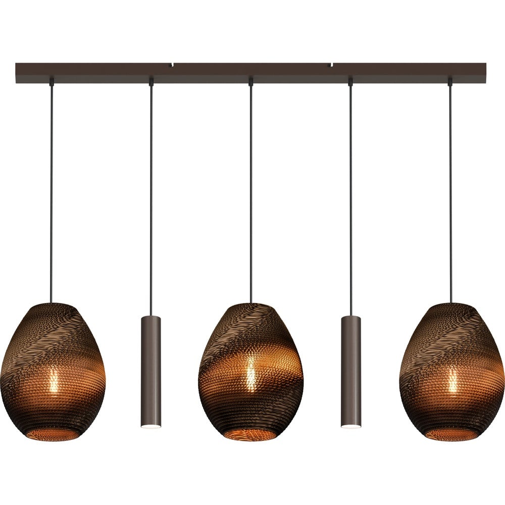 Masterlight Carta Pineapple 5-lichts hanglamp - Cacao Bruin