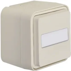 Hager W.1 - Aufputzsteckdose SCHUKO mit Klappdeckel undBeschriftungsfeld, IP55, polarweiß