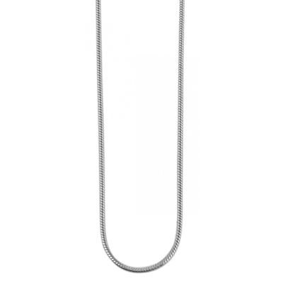 Kette ohne Anhänger ADELIA´S "Damen Edelstahl Schlangenkette Halskette" Gr. 40, silber, Halsketten, Damen, 40, Edelstahl