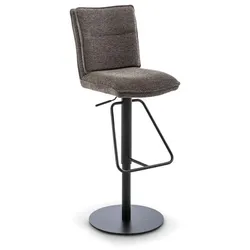 [de]sign & more Barhocker Telde Stoff Grau Anthrazit
