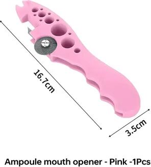 Inspire Daily Merch Portable Ampoule Bottle Opener Multi Functional Medical Glass Vial Opener For Nurses pink