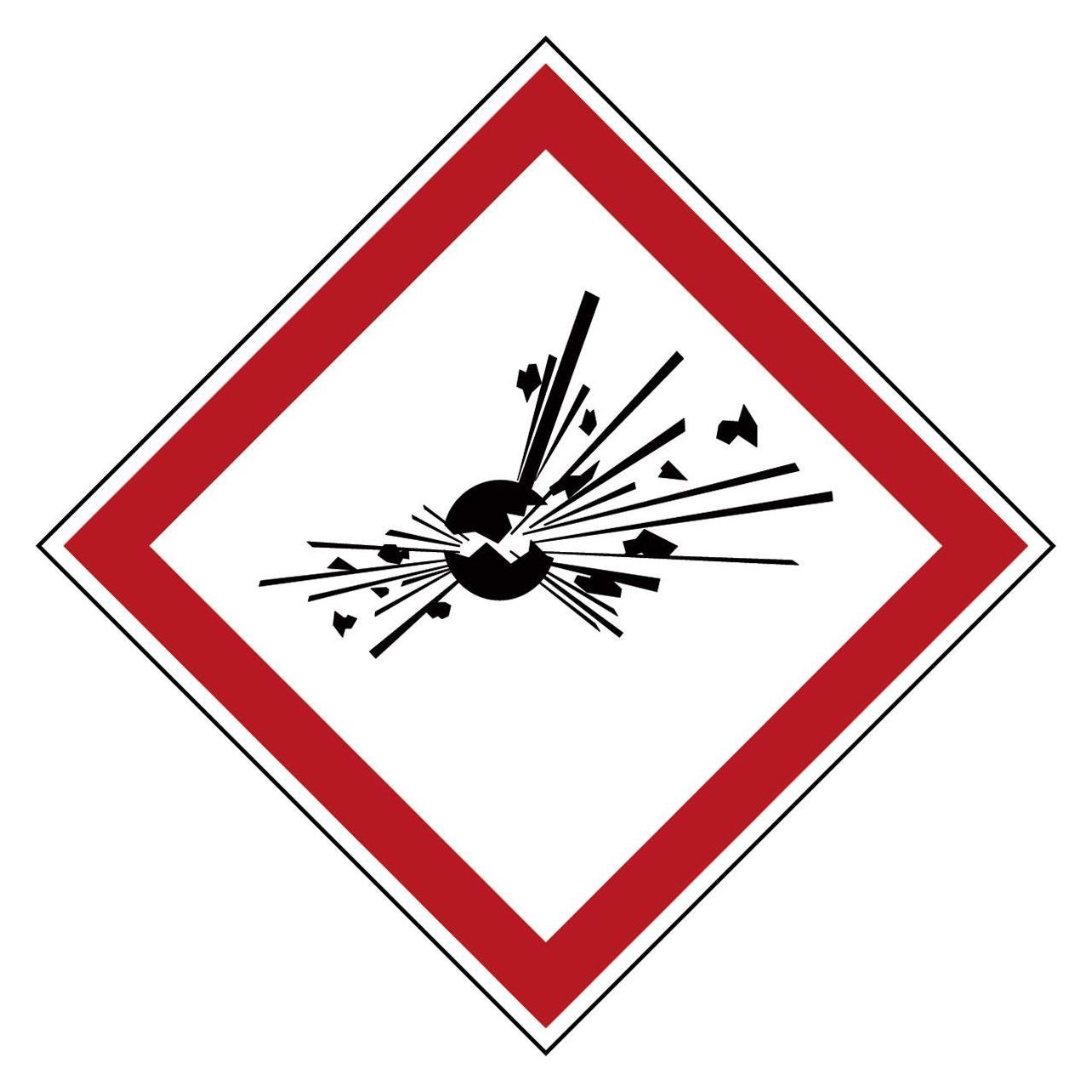 Brady PIC 1801-21*21-B7541-RLL-DC, Polyester laminiert, GHS Piktogramme - Explosionsgefährlich, Ro (834184)