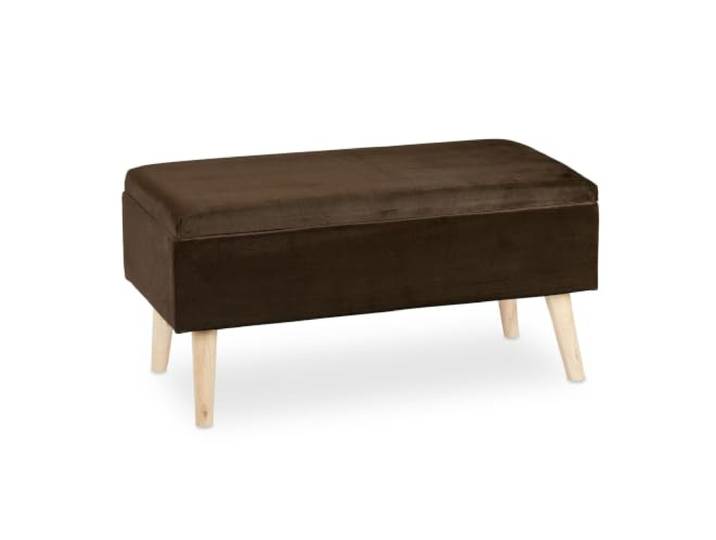 Elegante Sitzbank mit Klappdeckel 41 x 80 x 40 cm Bequeme Sitzfläche Moderner Stil Samt Grau 13_0009674