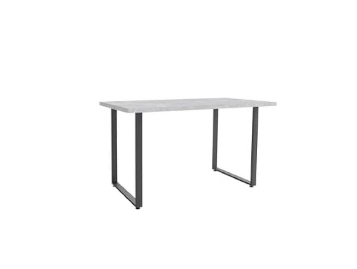 Shefa Seattle Industrial Esstisch - Moderner rechteckiger Küchentisch mit stabilem schwarzen Metallrahmen, platzsparender Tisch für Zuhause, Wohnung & Büro