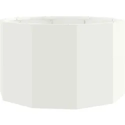 vidaXL Pflanzkübel Weiß 60 x 60 x 35 cm Stahl