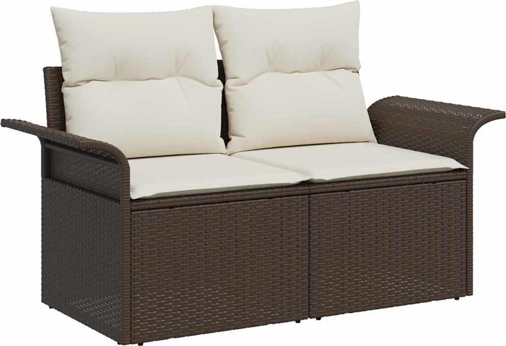 vidaXL Gartensofa-set 8 stk. Braun [Synthetisch]: Poly Rattan