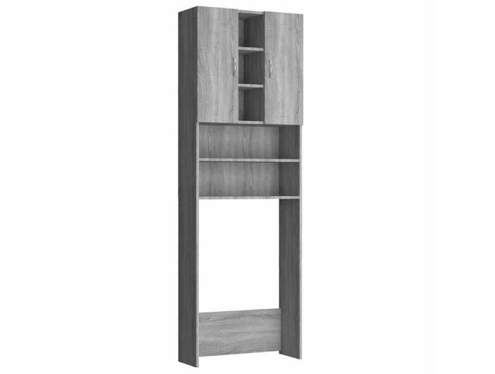 “Winter Sale TOP Armoire pour machine à laver Sonoma gris - Meuble pour machine à laver Sonoma gris 64x25 5x190cm PRO93275