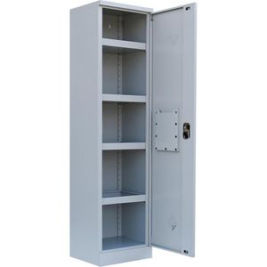 Lüllmann Umweltschrank 566240, lichtgrau, 4 Wannenböden, 50 x 195 x 42,2cm