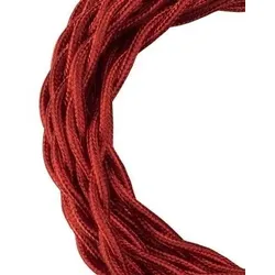 Bailey-Gewebekabel verdrillt 2-adrig metallisch rot 3m