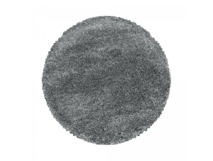 Tapis shaggy 120x120 rond argent