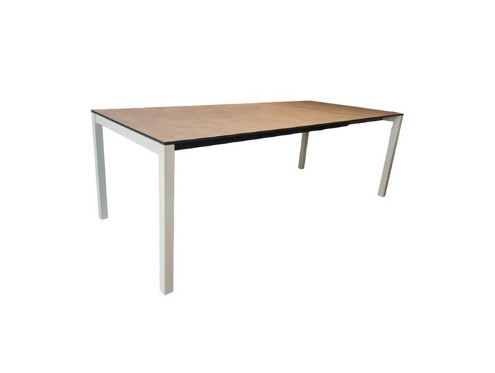 SIT Mobilia Etna Ausziehtisch Edelstahl ecru/HPL - 160/220 × 95 Geradlinig &amp; pur ausziehbar