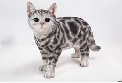 Hi-Line Gift Ltd. Standing American Shorthair Statue
