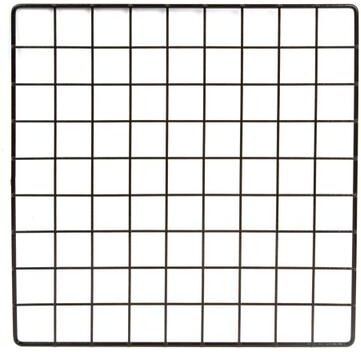 "Econoco - GS14/B - 14"" x 14"" Epoxy Coated Black Wire Grid Cubbies Sold in Pack of 48"