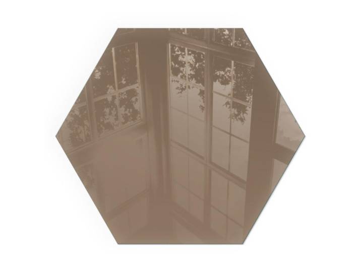 Tulup Kaminbodenplatte h40 cm - Farbe Braun, Glas, Sechseckig, 40x40x0.4 cm, Elektrogeräte, Heizgeräte, Elektrokamine