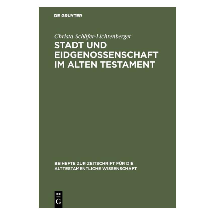 De Gruyter Schäfer-Lichtenberger:Stadt und Eidgeno (Deutsch, Hardcover, Christa Schäfer-Lichtenberger) (67760797)