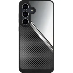 Nivocase Handyhülle für Samsung Galaxy S25 FE Hülle NIVOpure Case Schwarz Carbon Metall Stahl (Samsung Galaxy S25 FE), Smartphone Hülle, Schwarz