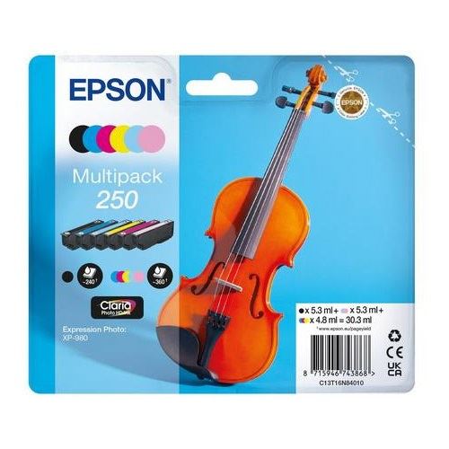 EPSON 250 (Violine) mehrfarbig Druckerpatronen, 6er-Set