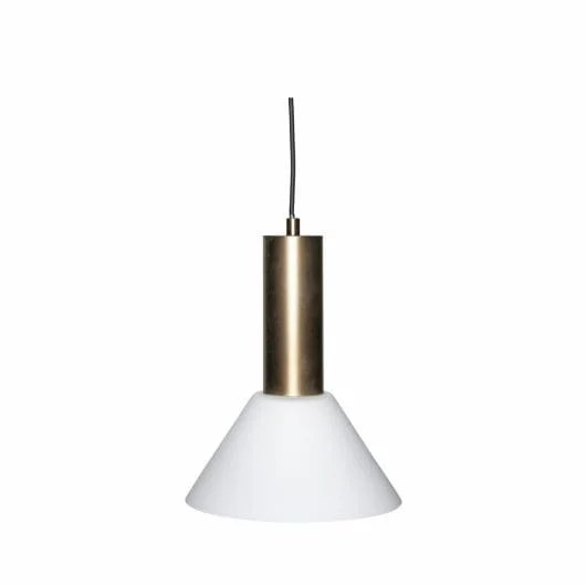 Hubsch Contrast hanglamp geborsteld messing