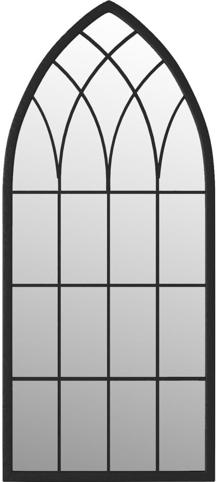 Lily Manor Montoya Flat Mirror Black 100cm H x 45 cm W