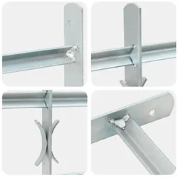 Einbruchschutz + Alarmanlage, Fenstergitter Verstellbar mit 2 Querstäben 700-1050 mm