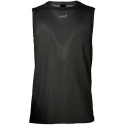 UYN Herrenlaufshirt Running Kymra ärmellos Schwarz, leichtes Running Top mit atmungsaktiver Strickstruktur - schwarz / M