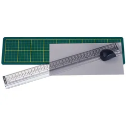 Alco, Lineal, Schneidelineal mit Matte aus Kunststoff 35 cm transparent (35 cm)