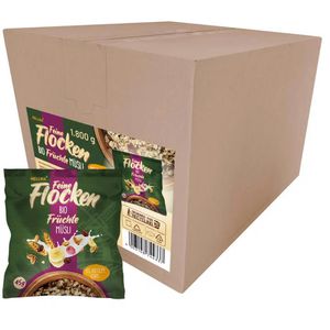 Hellma Müsli Feine Flocken Früchte, BIO, je 45g, 40 Portionsbeutel