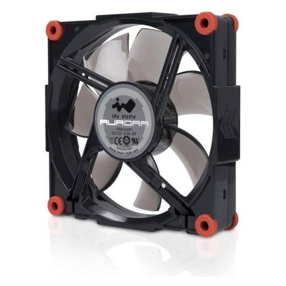 In Win Aurora RGB-LED Lüfter, 120mm, 3er Set (120 mm, 3x) (Aurora Black/Red)