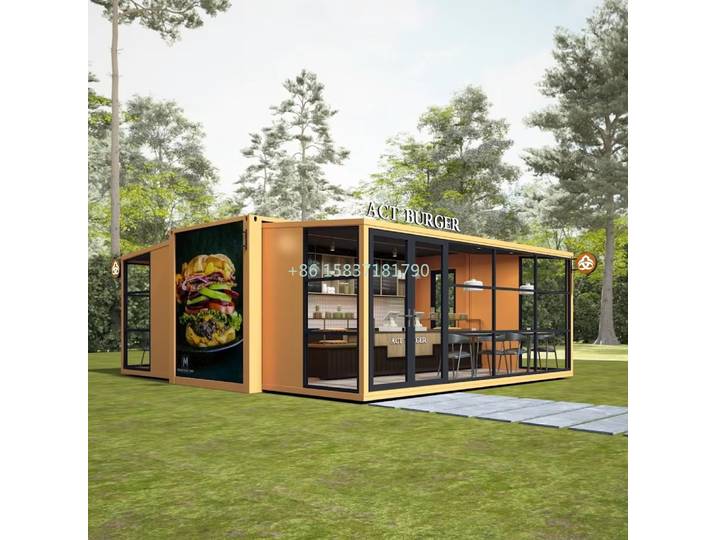Maison de conteneur personnalisée, conteneur modulaire, bureau à domicile, maison de conteneur pliable pré-fabriquée extensible de 20 pieds pour la nouvelle-zélande