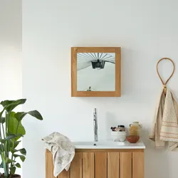 Spiegelschrank aus Teak 43 Jill mit Spiegeltür