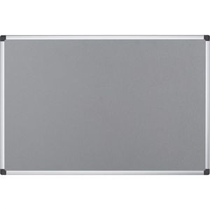 Bi-Office Pinnwand Maya SA1202170, feuerhemmend, grau, aus Filz, mit Aluminiumrahmen, 150 x 120 cm