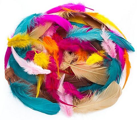 Echte Federn Mischpack "Boho", 8 g = ca. 100–110 Federn