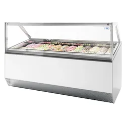 ISA Speiseeisvitrine MILLENNIUM 2.0 GE 155 H135, 870 Liter, RAL 9003 (Signalweiß)