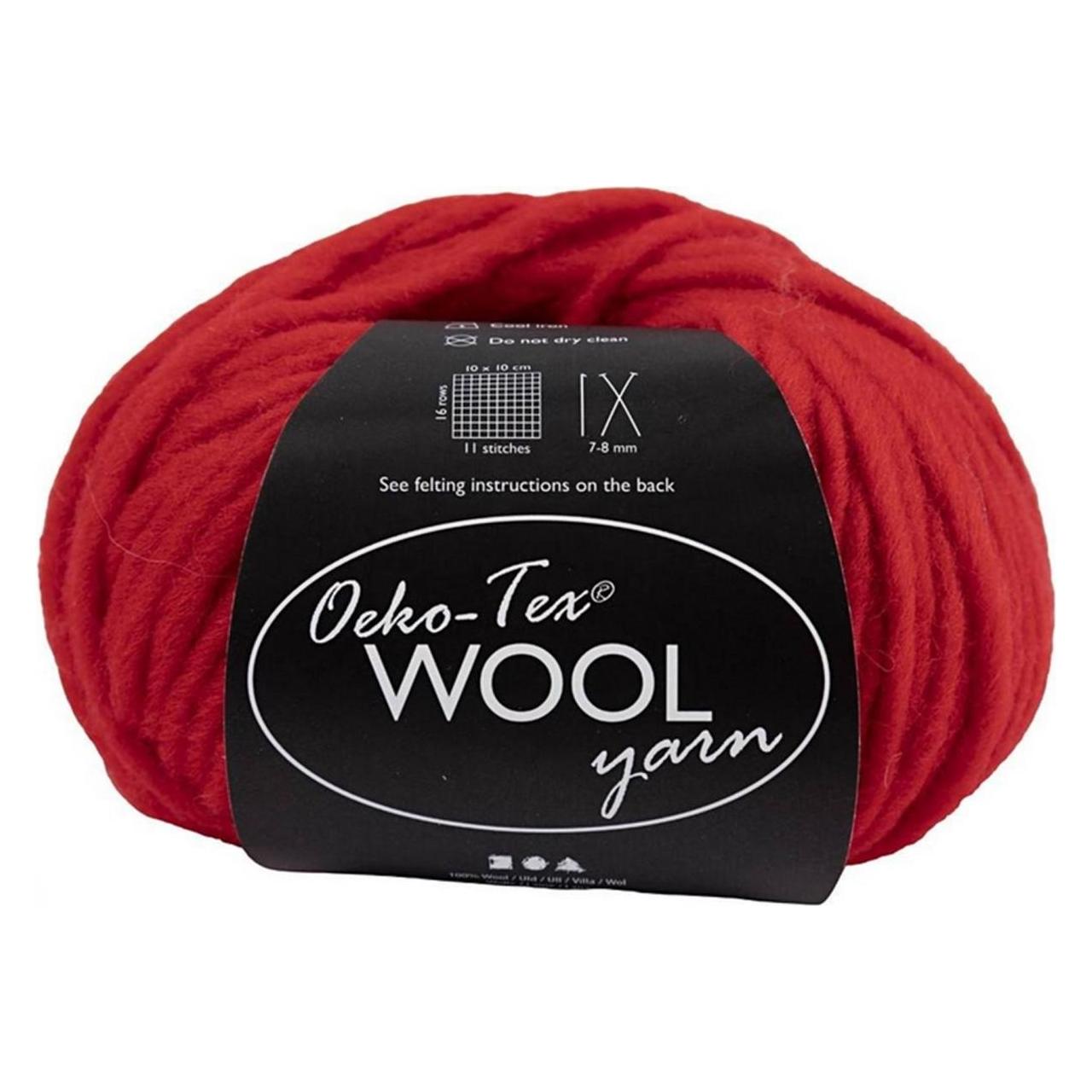 Creativ Company Wolle Oeko-Tex 50 g, Rot (50 m) (4824534)
