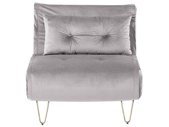 SCHLAFSOFA Samtstoff Grau Vestfold