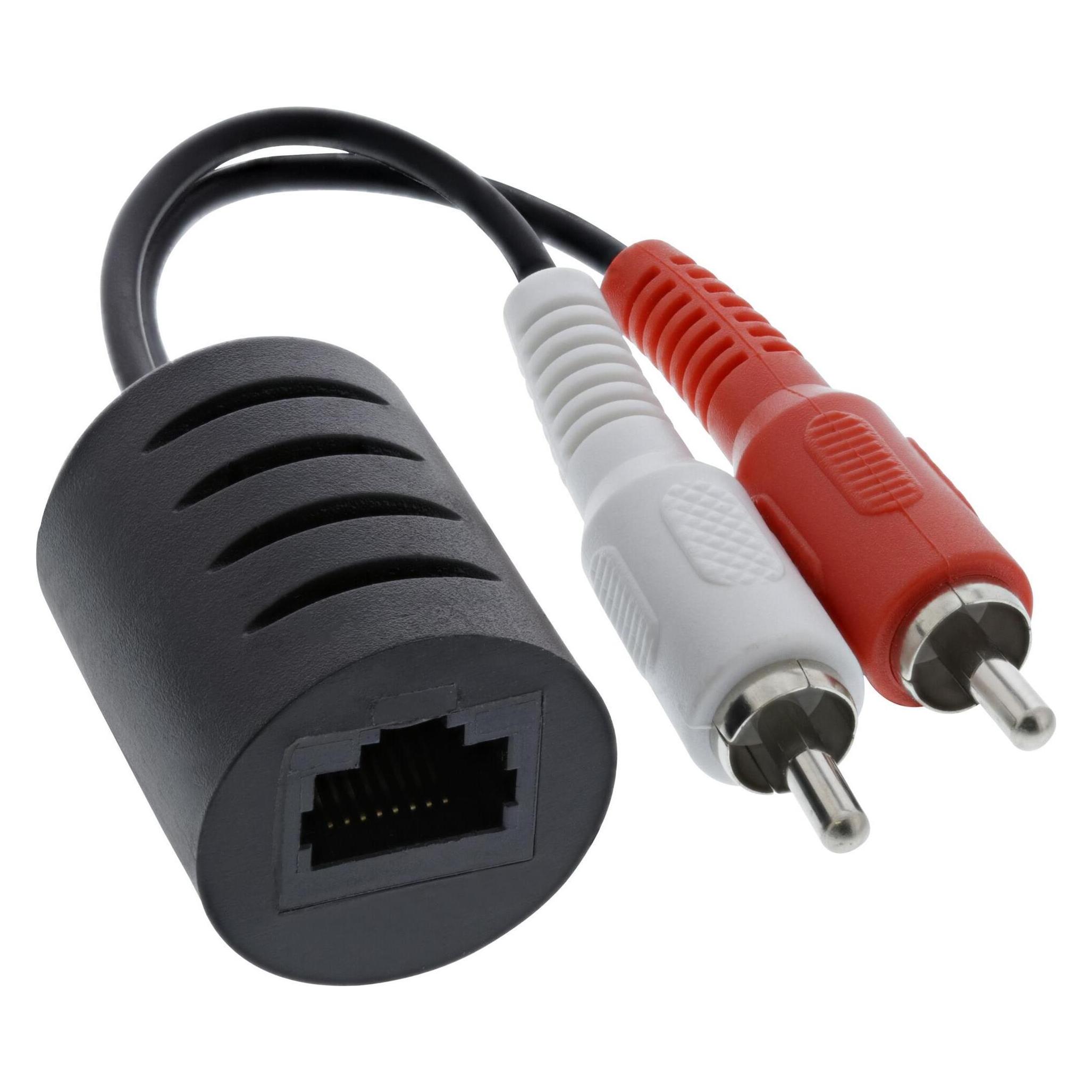 InLine Audio-Adapter - RJ-45 (W) bis RCA (M) (89001)