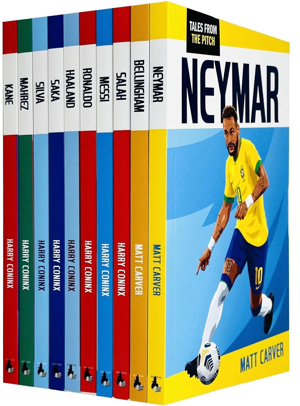 Raven ltd Tales from the Pitch Series 2 – 10 Book Set by Harry Coninx – Messi, Ronaldo, Haaland & Football Heroes Collection