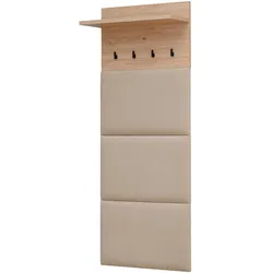 GARDEROBENPANEEL Eiche Jackson 60 cm, Wandgarderobe gepolstert