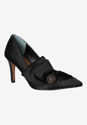 Women's Hirisha Pump by J. Renee in Black Satin (Size 6 M)