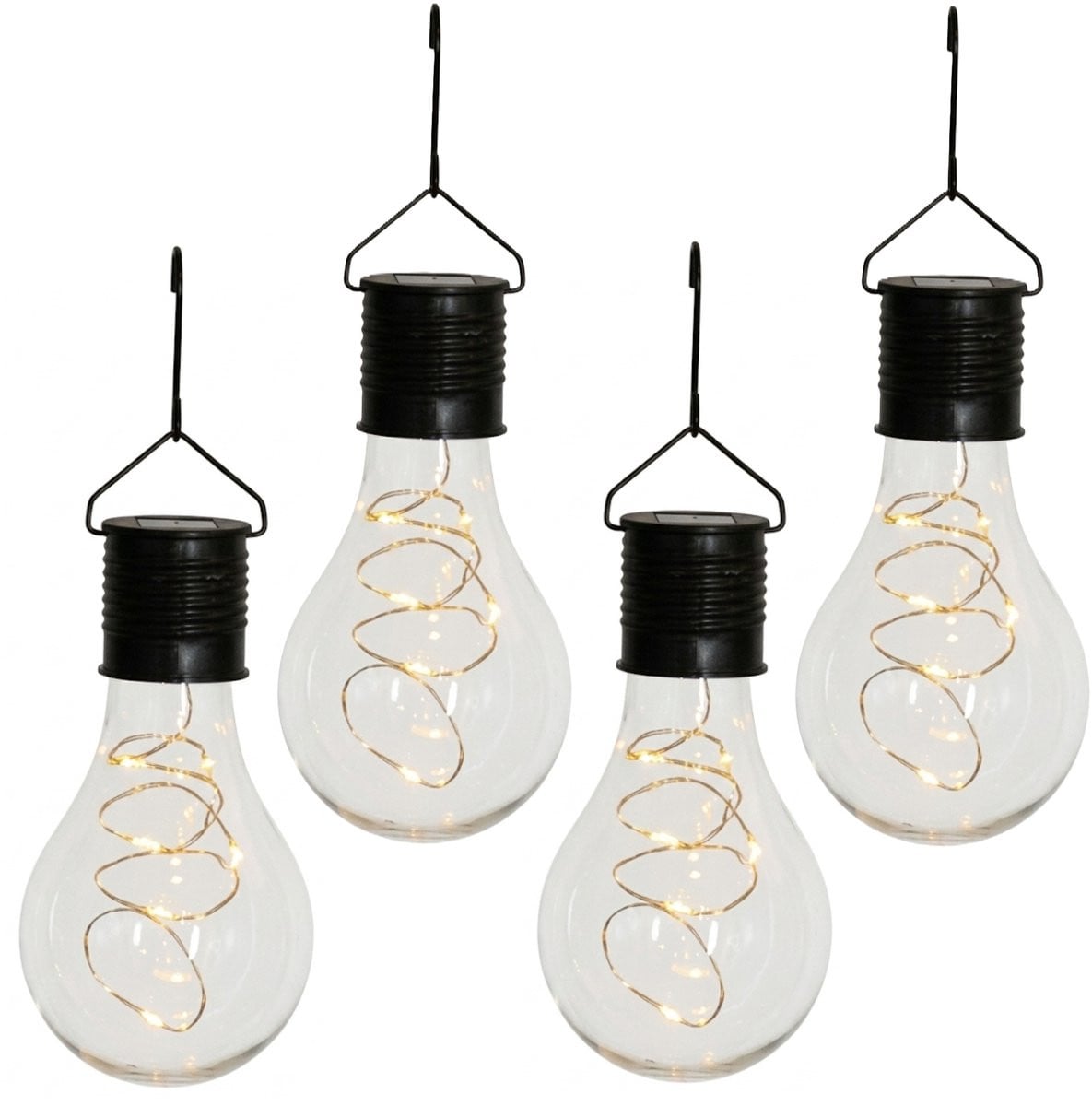 Anna's Collection Solar sfeer hanglamp - Zwart - Glas - LED - Diameter: 15 cm