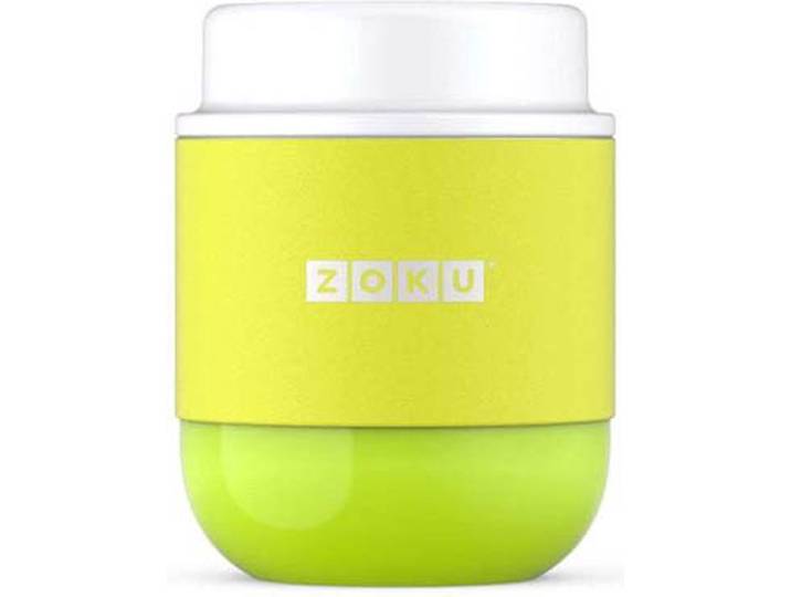 Zoku Neat Stack Lebensmittelbehalter\, doppelwandig\, vakuumisoliert\, Limettengrun