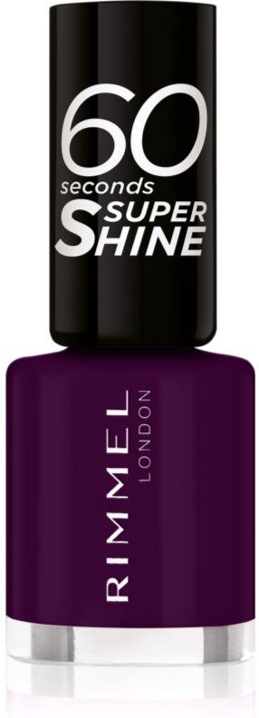Rimmel 60 Seconds Super Shine nail polish shade 345 Black Cherries 8 ml