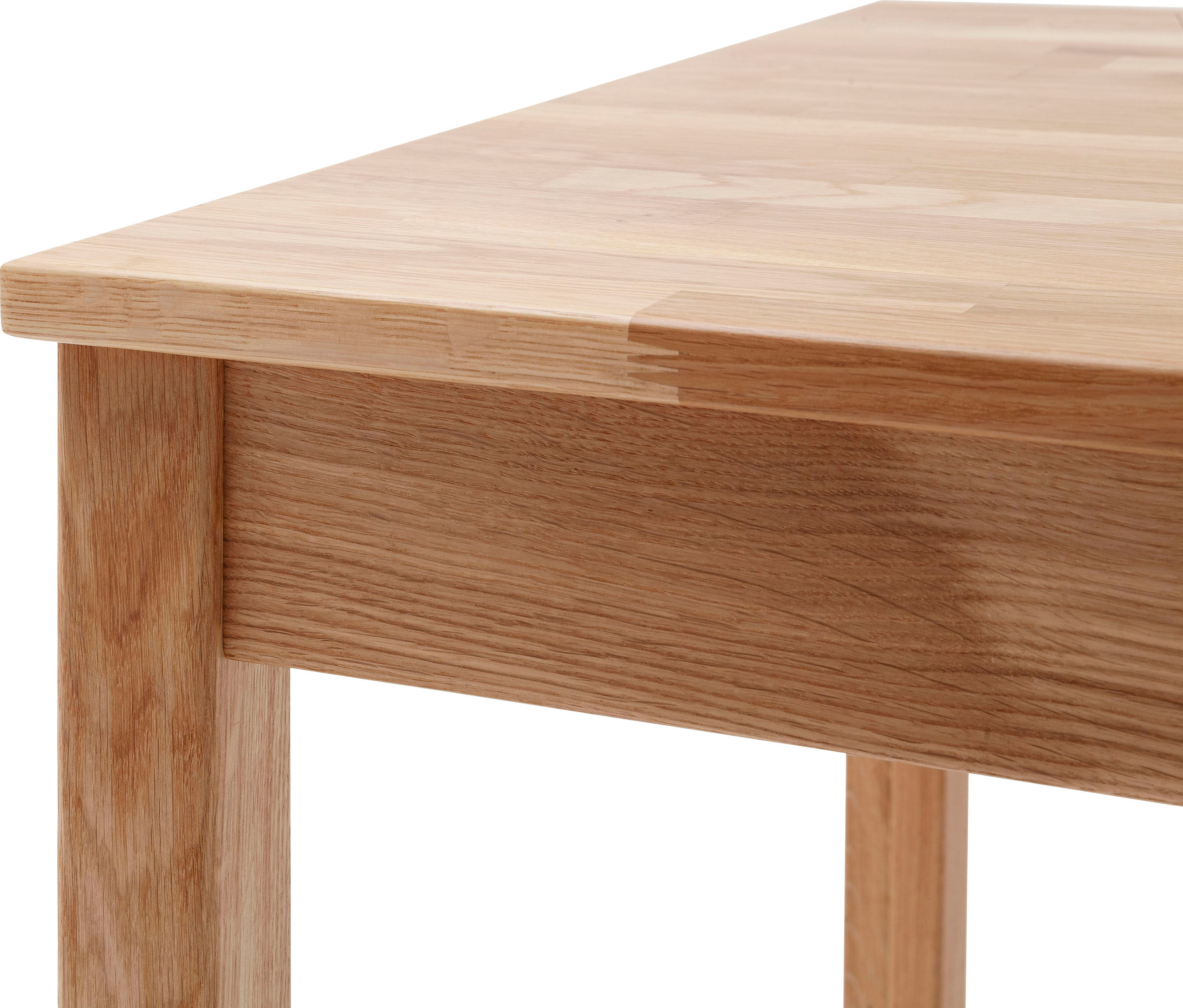 Esstisch MCA LIVING "Alfons", braun (wildeiche, wildeiche, wildeiche), B:110cm H:76cm T:70cm, Tische, Esstisch, Massivholztisch in Wildeiche geölt, belastbar bis 50 kg wildeiche, wildeiche, wildeiche B/H/T: 110cm x 76cm x 70cm