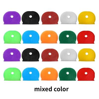 Color Key Sleeve Silicone Key Ring Identifier flat Round 32pcs