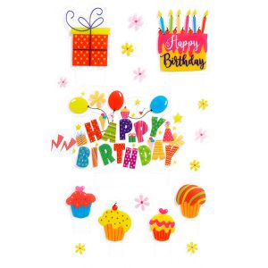 bsb Sticker Creative-Sticker Geburtstag, 85-653, verschiedene Motive, 17 Aufkleber, 17 Stück