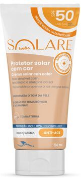 Solare Wells Protetor Solar com Cor SPF 50 50ml